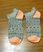 希米亞圖騰短襪(粉色)