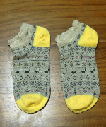 希米亞圖騰短襪(黃色)